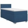 vidaXL Letto box spring con materasso Blu 90 x 200 cm Tessuto