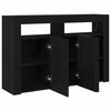 vidaXL Credenza Rovere Nero 116 x 30 x 75 cm Legno multistrato