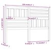 vidaXL Testiera per Letto Nera 156x4x100 cm in Legno Massello di Pino