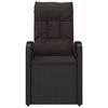 vidaXL Sedie Reclinabili da Giardino con Cuscini 2pz Nero Polyrattan