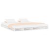 vidaXL Letto a Pallet Bianco 140x190 cm in Legno Massello di Pino