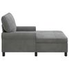 vidaXL Chaise Lounge con cuscino Grigio scuro 91 x 157 x 91 cm Velluto