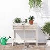 vidaxL Fioriera Giardino Piano Pieghevole Bianco Legno Massello Pino