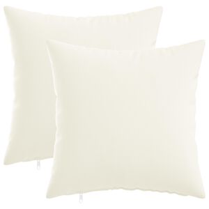 vidaXL Federa 2 pz HEERLEN Bianco 30 x 30 cm Tessuto
