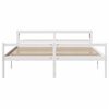 vidaXL Letto Anziani con Testiera Bianco 200x200cm Legno Massello Pino
