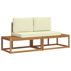 vidaXL Set di divani da esterno 2 pz Naturale