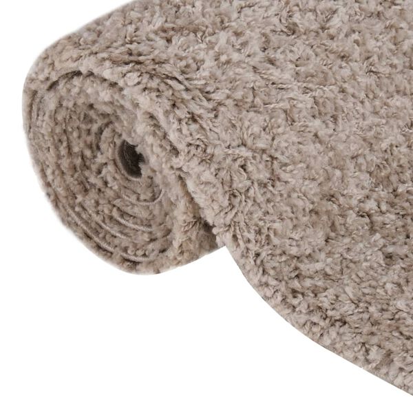 vidaXL Tappeto Shaggy a Pelo Alto Beige 80x150 cm