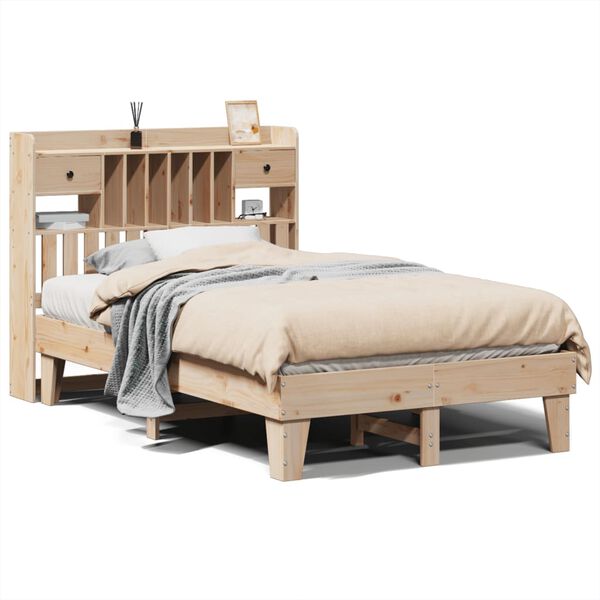 vidaXL Letto senza Materasso 135x190 cm in Legno Massello di Pino