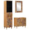 vidaXL Set di mobili per il bagno con cassetto 3 pcs Naturale