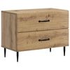 vidaXL Armadio da Notte Rovere Artigianale 62 x 34,5 x 47,5 cm