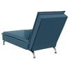 vidaXL Chaise Longue Massaggi con Cuscino a Rullo Blu in Velluto