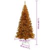 vidaXL Albero di Natale con 300 LED con supporto Oro 210 cm PET