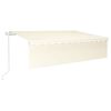 vidaXL Tenda da Sole Retrattile Automatica con Parasole 6x3 m Crema