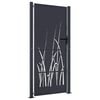 vidaXL Cancello da giardino antracite 100x200 cm in acciaio design erba