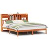 vidaXL Letto Libreria senza Materasso Marrone Cera 200x200 cm in Pino