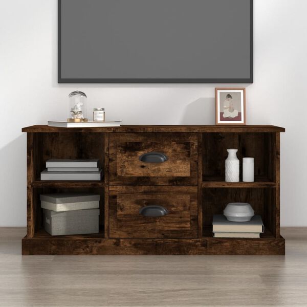 vidaXL Mobile Porta TV Rovere Fumo 99,5x35,5x48cm in Legno Multistrato