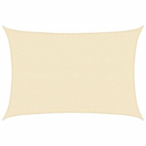 vidaXL Vela Parasole 160 g/m&sup2; Crema 3,5x5 m in HDPE