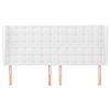 vidaXL Testiera ad Orecchio Bianca 183x23x118/128 cm in Similpelle