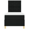 vidaXL Letto a molle con materasso Nero 80 x 200 cm Tessuto
