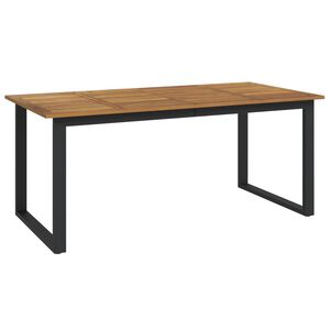 vidaXL Tavolo Giardino con Gambe a U 180x90x75cm Legno Massello Acacia