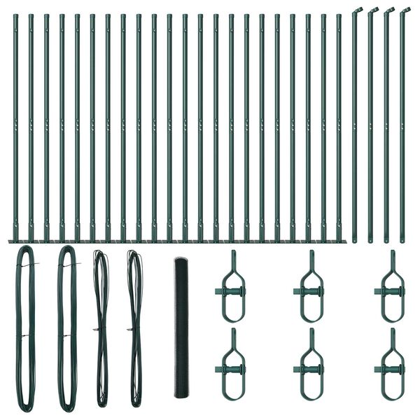 vidaXL Palo della recinzione Verde 50 x 1,6 m (rete da 25 mm)