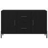 vidaXL Credenza Rovere Nero 100 x 36 x 60 cm Legno multistrato