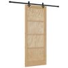 vidaXL Porta scorrevole Naturale e Nero 86 x 211 cm