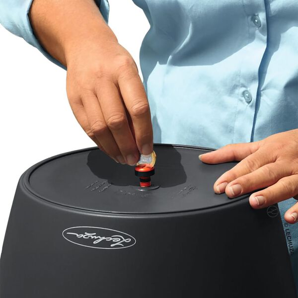 LECHUZA Fioriera CLASSICO Color 21 ALL-IN-ONE Ardesia