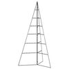 vidaXL Albero di Natale Decorativo in Metallo Nero 140 cm
