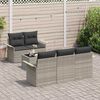 vidaXL Set Divano da Giardino 6 pcs Grigio chiaro e grigio scuro