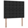 vidaXL Letto con contenitore e LED Nero 120 x 190 cm Pelle Sintetica