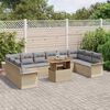 vidaXL Set Divano da Giardino con cuscino 11 pcs beige e grigio chiaro