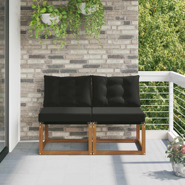 vidaXL 2 Pezzo Divano centrale da esterno