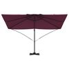 vidaXL Ombrellone Rosso Bordeaux 351 x 250 x 260 cm