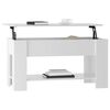 vidaXL Tavolino Salotto Bianco Lucido 101x49x52 cm Legno Multistrato