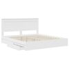 vidaXL Letto con Contenitore Bianco 200 x 200 cm Legno multistrato