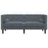 vidaXL Divano Chesterfield con Rinforzi 2 Posti Grigio Scuro Velluto