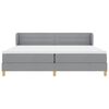 vidaXL Letto a molle con materasso Grigio chiaro 200 x 200 cm Tessuto
