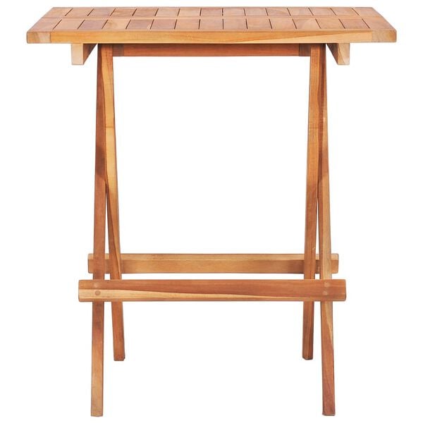 vidaXL Tavolo da Bistrot Pieghevole 60x60x65 cm in Massello di Teak