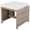 vidaXL Set da Pranzo da Giardino 13 pz con Cuscini in Polyrattan Beige