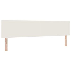 vidaXL Testiera con testiera Crema 200 cm Pelle Sintetica