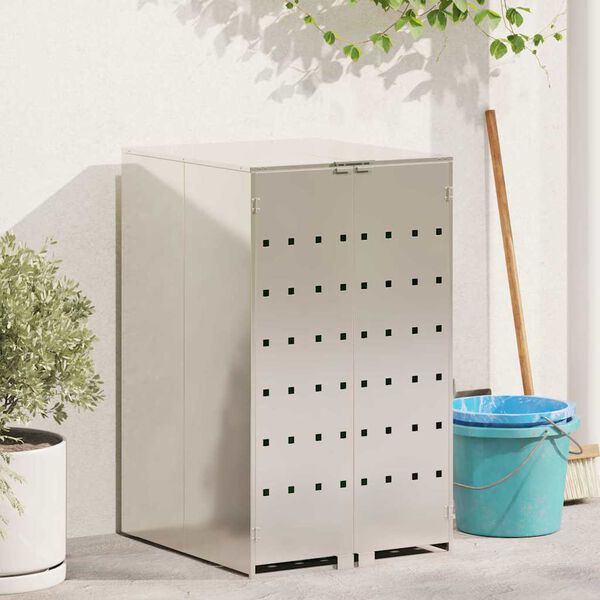 vidaXL Magazzino per contenitori con coperchio sollevabile a gas per contenitore da 240L