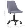 vidaXL Sedia da Ufficio Girevole Grigio Chiaro in Tessuto