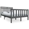 vidaXL Giroletto Grigio 135x190 cm Double in legno Massello