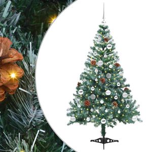 vidaXL Albero di Natale artificiale Verde 150 cm PVC e Acciaio