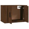 vidaXL Mobili Porta TV a Parete 2 pz Rovere Marrone 57x34,5x40 cm