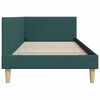 vidaXL Cornice del letto ad angolo Verde Scuro 100 cm x 200 cm Velluto