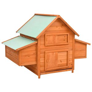vidaXL Pollaio 150x96x110 cm in Legno Massello di Abete