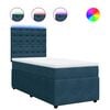 vidaXL Giroletto a Molle con Materasso Blu 80x200 cm in Velluto