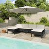 vidaXL Set Divani da Giardino 6 pz con Cuscini in Polyrattan Nero